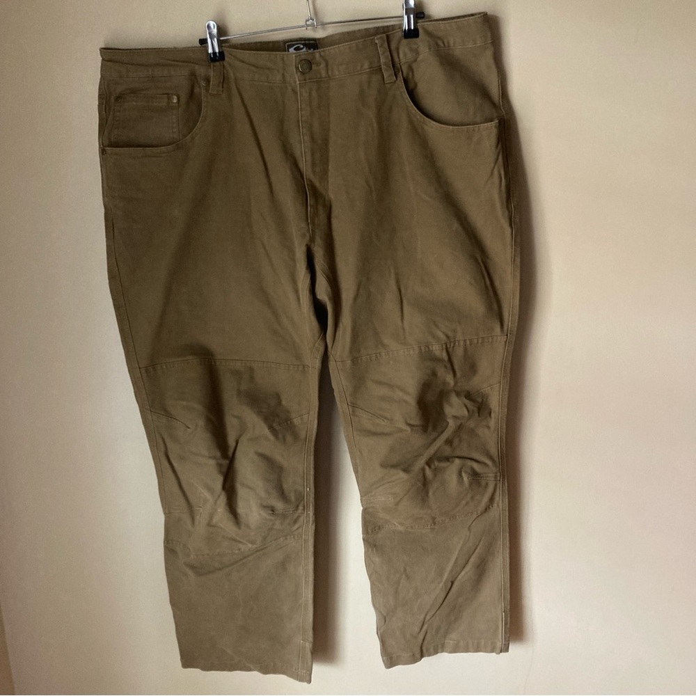 Drake Men's Brown Cotton Canvas Double Knee Pants; Size 44x30